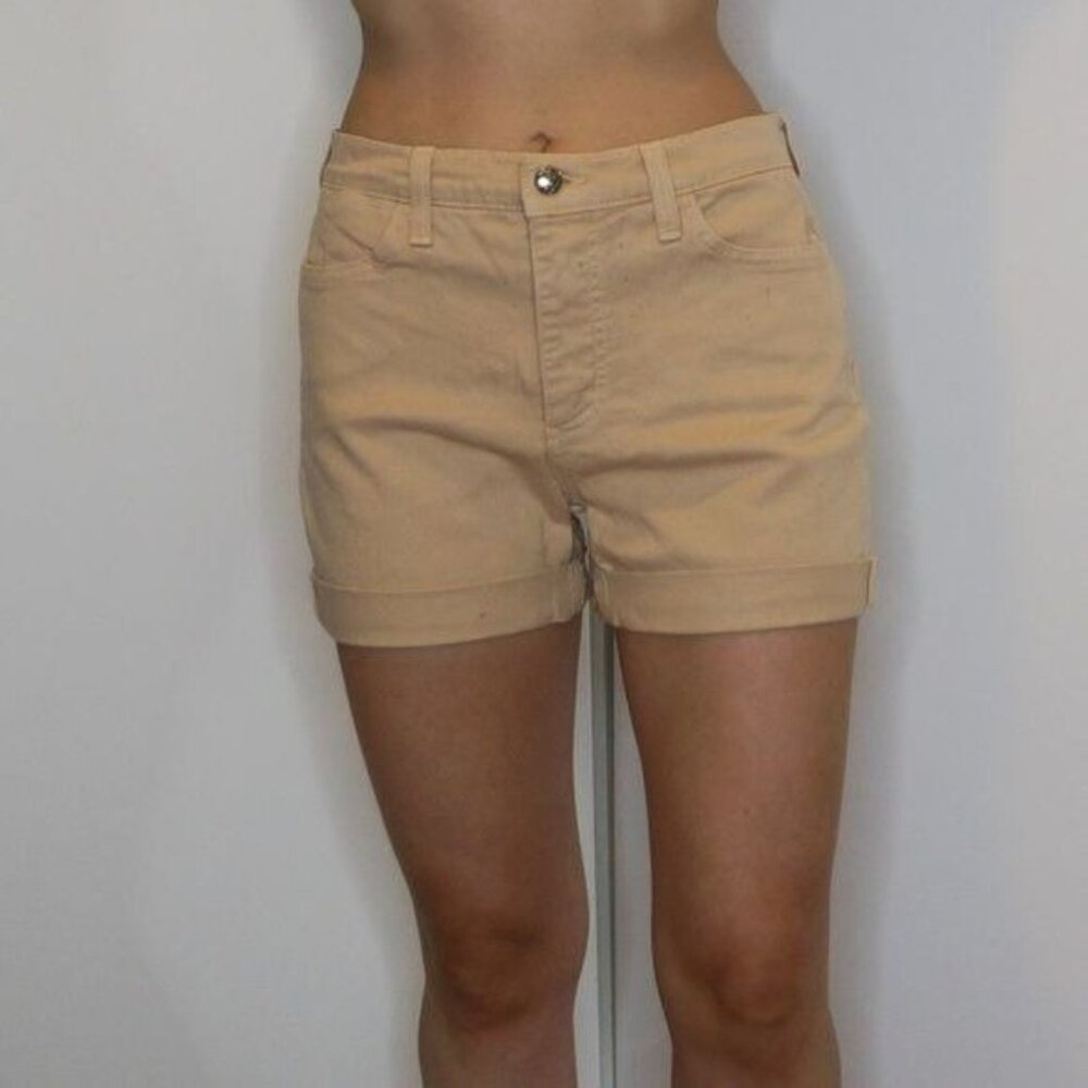 NYDJ High Waisted Khaki Denim Shorts Size 2